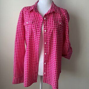 💖 TOMMY HILFIGER Classic Pink 100% Cotton Button Down Shirt - Size XL 💖